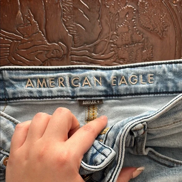 Distressed Light Blue Denim Shorts - Picture 6 of 8